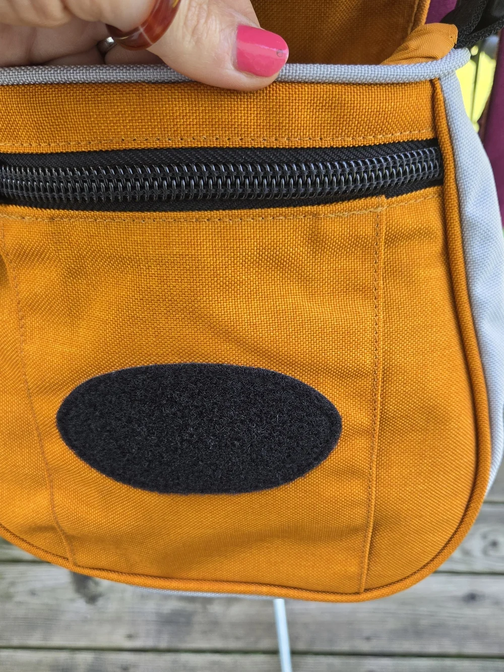 Gray & Orange Crumpler Aggott Crossbody Bag